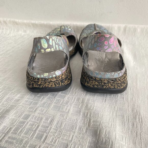 Rieker Anti Stress Multi Shimmer T Strap Sandals Sz 8 - Picture 4 of 12
